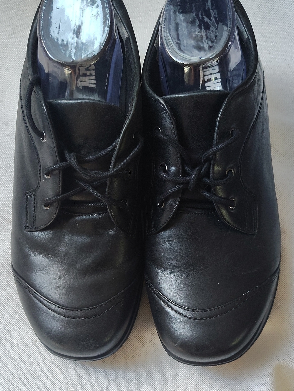 DREW Black Men's Leather Lace-Up Oxfords